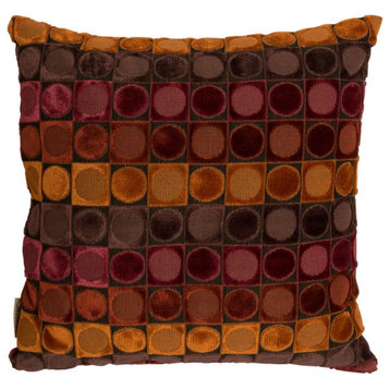 Red-Orange Square Throw Pillows (2) | Dutchbone Ottava