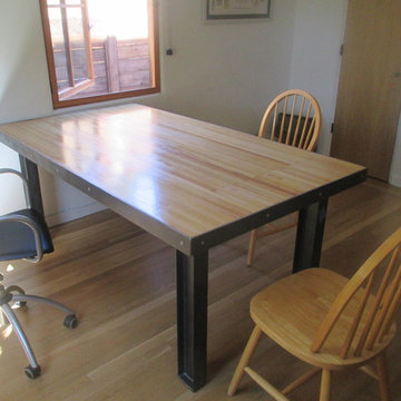 Desk from Bowling alley lane