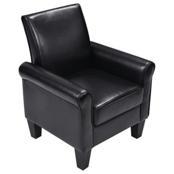 Upholstered Accent Chair Armchair for Living Room, Black