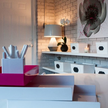Pink Office Space - Organizing and Design