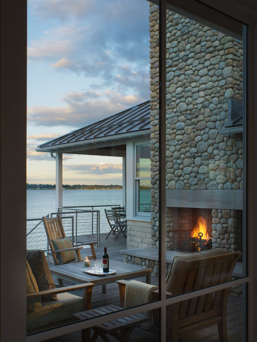 River Rock Fireplace Ideas, Pictures, Remodel and Decor