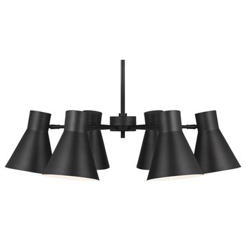 Generation Lighting 3000506 Chet 6 Light 26"W Outdoor Chandelier - Midnight