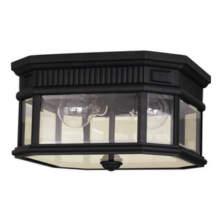 Sea Gull Lighting One Light Outdoor Ceiling Flush Mount - Black 7826401 - View #11