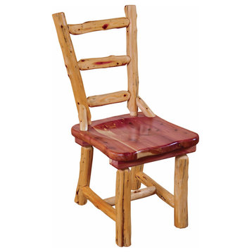 Red Cedar Log Ladder Back Dining Chair