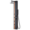 Eclipse 4-Jet ShowerSpa, Matte Black With Bamboo