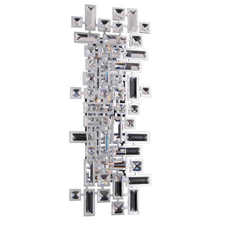 Allegri Crystal, Vermeer 4-Light Wall Bracket, Chrome