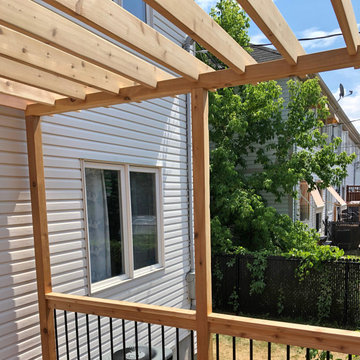 Trex Beach Dune Composite Deck with Cedar Pergola