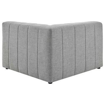 Modway Bartlett 8-Piece Fabric Upholstered Sectional Sofa in Light Gray