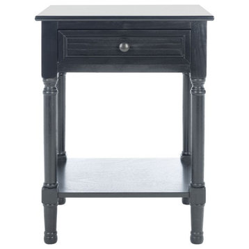 Nate One Drawer Accent Table Black