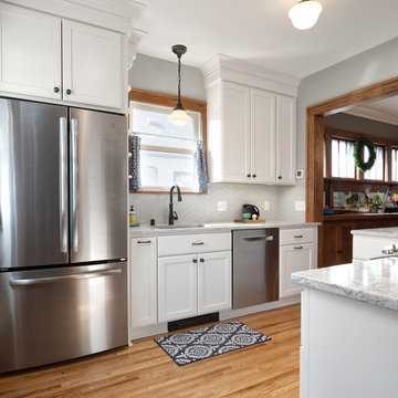 Project 3435-1 Plaid Wallpaper Kitchen Remodel Ford Pkwy St. Paul