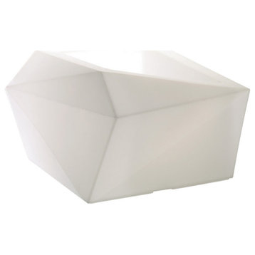 Origami Indoor/Outdoor Geometric All-Weather Planter - 23'' (Alpine White)