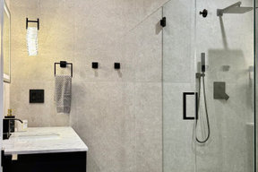 Modern Walk-In Shower Bathroom Remodel Los Angeles