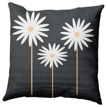 Floral Print Decorative Throw Pillow, Pepper, 26"x26"