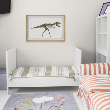"Tyrannosaurus Skeleton" Framed Painting Print