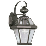 Livex Lighting - Georgetown Outdoor Wall Lantern, Bronze - Our Georgetown collection will add regal elegance to your home with our line of lighting that embodies a classic design for those who only want the finest in life. Using the highest of quality materials available, the Georgetown collection begins with solid brass so that each fixture not only looks fantastic, but provides a fit and finish that will last for years as well.