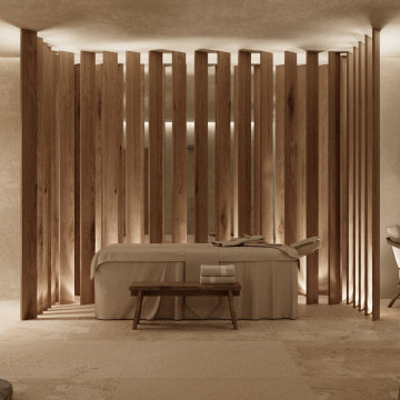 Small spa complex with a sauna, cold pool and relaxation areas in Brussels