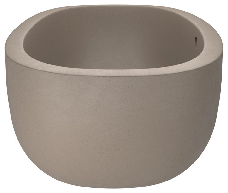 Avalon NativeStone Freestanding Soaking Tub, Earth, 62"