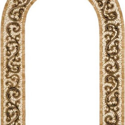 Stone mosaic mirror frame with metal inlay - Bathroom Mirrors