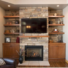 Built In And Fireplace