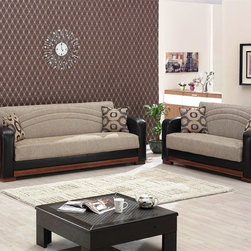Julia Modern Sofa Set in Dehan Beige - $1204.00 - Living Room Furniture Sets