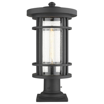 Z-Lite 570PHB-533PM-BK Jordan 1 Light Outdoor Pier Mounted Fixture in Black