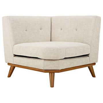 Modern Contemporary Urban Living Sofa Corner Chair, Beige