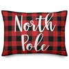 North Pole, Buffalo Check Plaid 14x20 Lumbar Pillow