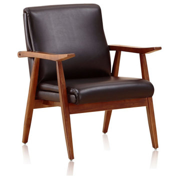 Arch Duke Accent Chair in Black and Amber