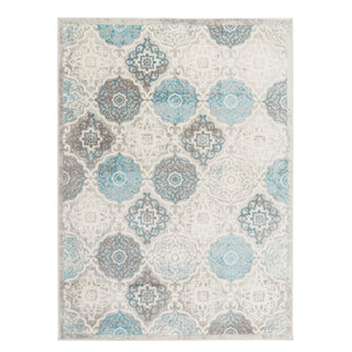 Buguey Blue & Gray Area Rug