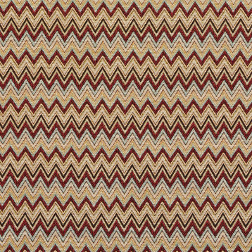 Chevron Flame Stitch Woven Designer Upholstery Fabric By The Yard