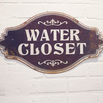 Metal "Water Closet" Sign