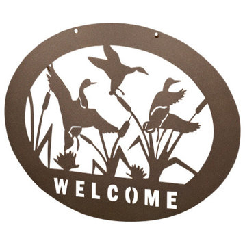 Flying Ducks Welcome Sign, 16.25"