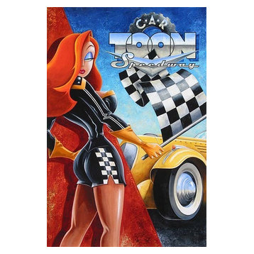 Disney Fine Art Car Toon Speedway by Mike Kungl