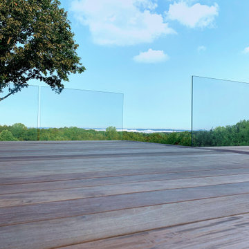 Frameless Glass Deck Railing - Beford NY
