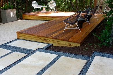 Limestone Paver and Cedar Deck