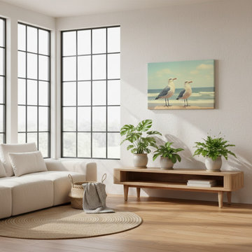 Coastal Companions Modern Organic Style Wall Art