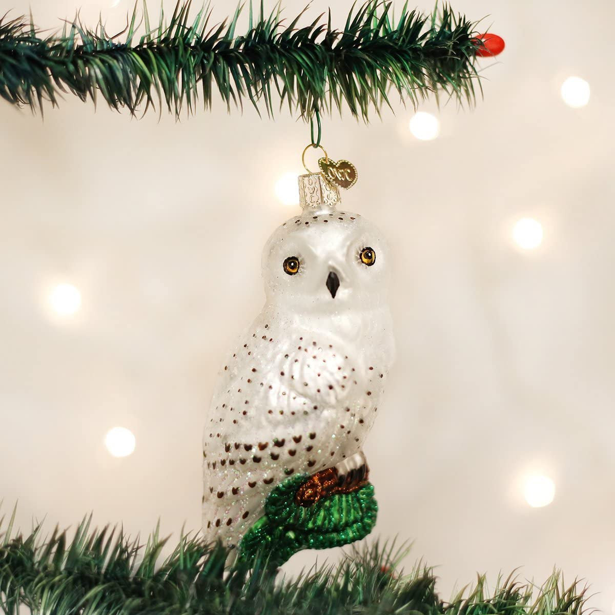Old World Christmas 16079 Great White Owl Blown Glass Ornament ...