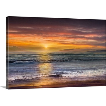 "Sundown Descanso Beach" Wrapped Canvas Art Print, 48"x32"x1.5"