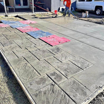 Stamped Concrete Patio Installation