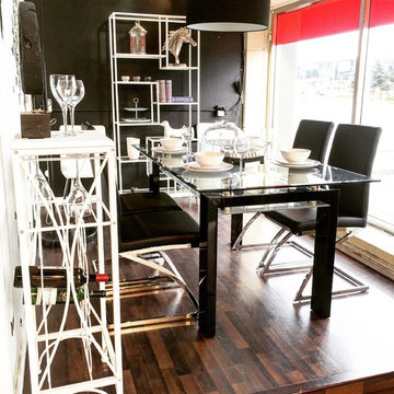 A Simple yet Modern Black and White Dining Space