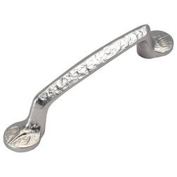 Traditional Cabinet And Drawer Handle Pulls 3 in. Clover Creek Flat Nickel Cabinet Pull, Set of 10