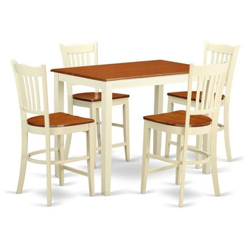 5-Piece Counter Height Dining Set, Counter Height Table And 4 Kitchen Chairs