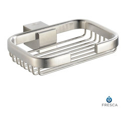 Fresca Ellite Soap Basket - Brushed Nickel FAC1409BN - Bathroom Accessories