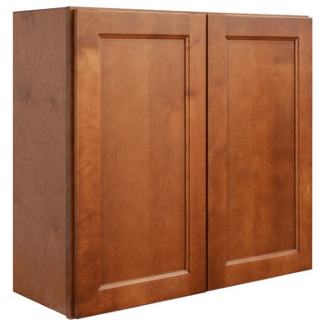 Sunny Wood ESW3330-A Ellisen 33" x 30" Double Door Wall Cabinet - Amber Spice