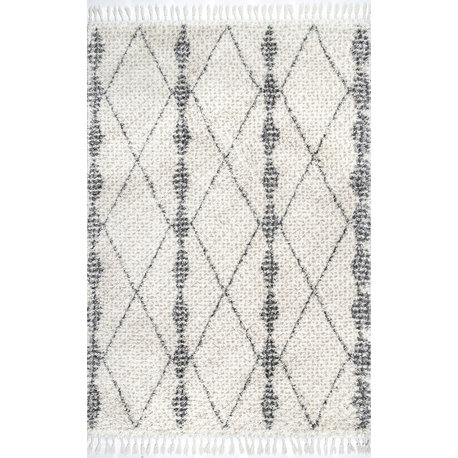 Nuloom Kimora Casual Shag Vintage Area Rug, Beige 8'10"x12'