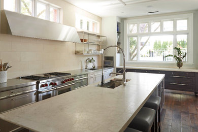 Example of a trendy kitchen design in Chicago