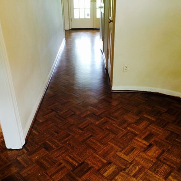 Hardwood floor refinishing