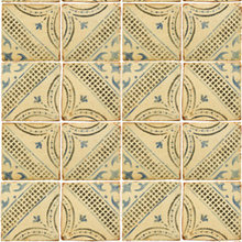 Handpainted terracotta tile