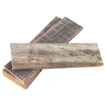 HomeRoots Pack of 6 Rustic Natural Weathered Gray Wood Planks