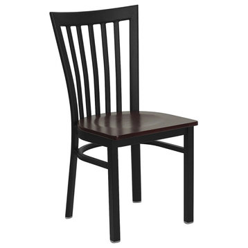 Black Restaurant Chair, Mahogany